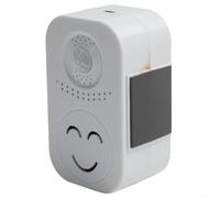 Timbre de bienvenida grabable con sensor de movimiento, gran angular de 120°, timbre de inducción humana para tiendas, oficinas, saludo de voz personalizado, carga USB, color blanco