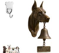 Timbre De Bienvenida Para Pastor Alemán, West Highland White Terrier, Dóberman, Vintage, Con Forma De Cabeza De Carlino Para Jardín(Doberman,1PC)