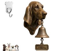Timbre De Bienvenida Para Pastor Alemán, West Highland White Terrier, Dóberman, Vintage, Con Forma De Cabeza De Carlino Para Jardín(Basset Hound,1PC)