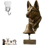 Timbre De Bienvenida Para Pastor Alemán, West Highland White Terrier, Dóberman, Vintage, Con Forma De Cabeza De Carlino Para Jardín(German Shepherd,1PC)