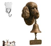 Timbre De Bienvenida Para Pastor Alemán, West Highland White Terrier, Dóberman, Vintage, Con Forma De Cabeza De Carlino Para Jardín(Poodle,1PC)