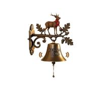 Timbre de entrada navideño - para puerta, decoración | Timbre vintage con nieve reno Papá Noel colgante jardín casa para decoración interior exterior celebración alegre