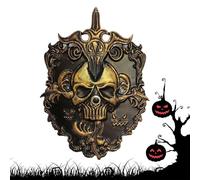 Timbre de Halloween, Timbre de Puerta de Halloween - Decoración de calavera con timbre de esqueleto de Halloween de hierro espeluznante - Favores navideños, decoraciones animadas de Halloween, accesor