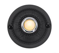 Timbre de hierro iluminado con LED, impermeable, diseño redondo clásico para puerta delantera, entrada, reemplazo con cable