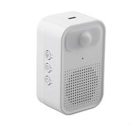 Timbre de inducción con batería recargable de 400 mAh/1500 mAh, volumen ajustable y grabación de voz personalizada para uso doméstico, tienda y atención médica (blanco 1500 mAh)