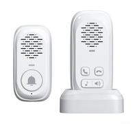 Timbre de intercomunicación inalámbrico con rango de 300 m, unidad exterior impermeable y comunicación de voz bidireccional, para sistema de entrada inteligente para la seguridad familiar y cuidado de