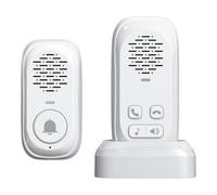 Timbre de intercomunicación inalámbrico de largo alcance, sistema de conversación bidireccional impermeable para el hogar, comunicación segura para personas mayores y niños, construcción de