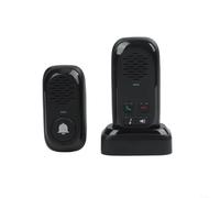 Timbre de intercomunicador inalámbrico de largo alcance para uso doméstico con área de cobertura de 300 m, carcasa ABS y unidad exterior resistente a la intemperie para funcionamiento durante todo el