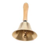 Timbre de latón macizo extra fuerte con mango de madera.