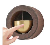 Timbre de madera, campanilla magnética, timbre rústico, decoración del hogar, sonido agradable, fácil instalación, acabado de madera natural, haya/nogal, ideal para casas, cafeterías, estudios, 1.97