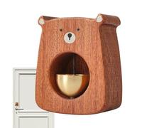 Timbre de madera | Encantadora estatua de oso timbre de madera con sonido claro, decoración de la mesa, decoración del hogar para adolescentes y