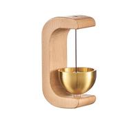 Timbre de madera magnético decorativo, campana de puerta práctica imán integrado, accesorio elegante para tienda, hogar u oficina, sonido armonioso agradable, instalación simple y atractiva para