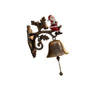 Timbre de metal para entrada de Navidad, letrero de bienvenida de temporada, plan impermeable, concepto de regalo para decoración del hogar, tienda, fácil de instalar, timbre de vacaciones