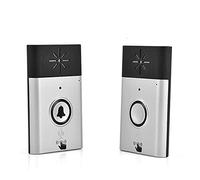Timbre de Puerta, con Altavoz de micrófono de Alta sensibilidad Incorporado, de intercomunicador de Timbre inalámbrico, Mini Voz portátil de 2,4 GHz