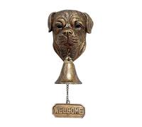 Timbre de puerta de bienvenida de Basset Hound de metal, decoración de campana, adorno de Navidad, decoración colgante 2025