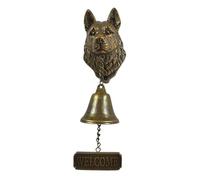 Timbre de puerta de bienvenida de metal Basset Hound para decoración de Navidad 2025, adorno para colgar