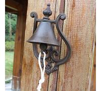 Timbre de Puerta de Hierro Timbre De Hierro Forjado, Timbre De Puerta Montado En La Pared Para Puerta Delantera Jardín Granja Villa, Campanas De Llamada De Restaurante