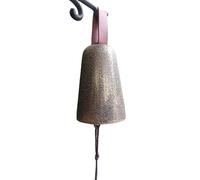 Timbre de Puerta de Hierro Timbre Estilo Casa De Campo Timbre Vibratorio con Aro Colgante, Acabado Dorado Antiguo, Resistente Timbres De Hierro Fundido para Rancho Bar