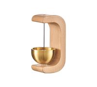 Timbre De Puerta De Madera,De Timbre Magnético De Dopamina,Timbres De Puerta Autoadhesivos para Puerta,Timbre Magnético De Madera con Campana De Latón,Seguridad para Niños,Apertura De Nevera