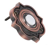 Timbre de puerta de metal con cable con luz LED, botón de puerta de hierro resistente a la intemperie para exteriores, botón de repuesto iluminado para sistemas DC12-24 V, bronce