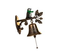 Timbre de puerta de metal para colgar en la pared, letrero de bienvenida de Feliz Navidad para uso residencial comercial, fácil de instalar, timbre de puerta de vacaciones