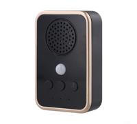 Timbre de puerta inalámbrico con sensor de movimiento con grabación de bricolaje, detector PIR para tienda de seguridad en el hogar, color negro, 8,5 cm (carga (negro)