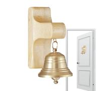 Timbre de puerta - Latón de madera | Timbre magnético decorativo de madera | Novedad magnética para el hogar, entrada, regalo, decoración retro