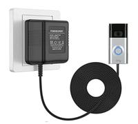 Timbre de puerta, transformador de 24 V, 500 mA, adaptador de fuente de alimentación, cable de transformador, accesorio inteligente para el hogar, compatible con anillo, timbre de puerta, vídeo 2 Pro
