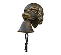 Timbre de puerta vintage de hierro fundido | Campana rústica para casa de perro | Campanilla decorativa de estilo rancho rural | Elegante colgante de pared para exteriores | Decoración de entrada de