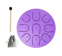 Timbre de tambor de lluvia, mini tambor de lengua de acero de 4 pulgadas, instrumento de meditación impermeable para jardín, regalo musical perfecto para adultos