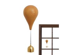 Timbre de tienda, señal de puerta con tono de llamada, decoración magnética en forma de globo para entrada de negocios, salón o restaurante, Color madera, Siehe Beschreibung