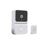 Timbre De Vídeo Inalámbrico, Cámara WiFi, Seguridad Inteligente Visual, Visión Nocturna, Audio 2 Vías For Monitor Casa, Teléfono Puerta Pantalla Clara Protección Todo Tipo Clima(White With battery-01)