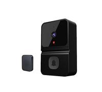 Timbre De Vídeo Inalámbrico, Cámara WiFi, Seguridad Inteligente Visual, Visión Nocturna, Audio 2 Vías For Monitor Casa, Teléfono Puerta Pantalla Clara Protección Todo Tipo Clima(Black With battery)