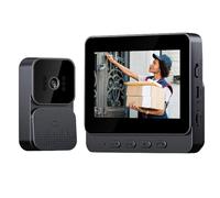 Timbre de Video Inalámbrico con Cámara 1080P Videoportero Inalámbrico con Pantalla IPS de 4,3 Pulgadas de Video,Audio Bidireccional,Visión Nocturna,70° Gran Angular,Conexión Bluetooth,No Requiere WiFi