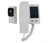 Timbre de video inalámbrico, teléfono de puerta de intercomunicador con monitor de diálogo de 2 vías, cámara de seguridad visual para entrada del hogar (blanco)