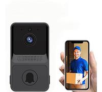 Timbre de vídeo inalámbrico, timbre conectado compatible con Alexa que funciona con Google Assistant, timbre conectado inalámbrico 1080p cámara con batería, audio bidireccional, PIR y visión nocturna