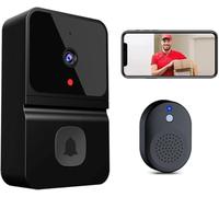 Timbre de video inalámbrico WiFi con cámara, timbre de seguridad inteligente con almacenamiento en la nube, intercomunicador doméstico de audio de 2 vías, funciona con pilas, visión en vivo, visión