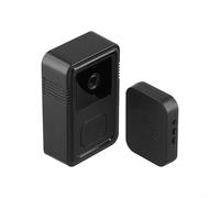 Timbre de video inteligente con comunicación bidireccional y resolución HD para acceso seguro al hogar (negro)