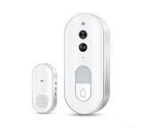 Timbre de video inteligente WiFi Tuya, alta definición 720P, visión gran angular de 160°, comunicación de video bidireccional, sensor de movimiento humano PIR