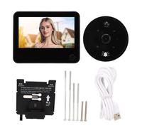 Timbre digital moderno con pantalla LCD IPS de 4,3", amplio ángulo de visión, visión nocturna, detección de movimiento, audio bidireccional y