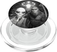 Timbre Divertido de Alien UFO y Bigfoot, cámara Nocturna Space Life Art PopSockets PopGrip para MagSafe