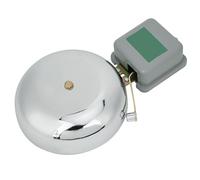 Timbre Eléctrico Exterior 220V Acero Inoxidable Campana Industrial para Colegio Hotel Restaurante Alarma Sin Chispas 150mm