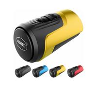 Timbre eléctrico para bicicleta (amarillo), bocina electrónica antirrobo de 125 dB con alarma potente, 4 modos de sonido, batería recargable