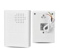 Timbre Electrónico con Cable de 12 V, Tono de Llamada Dingdong, 90 DB, Control de Acceso Blanco, No Requiere Batería, Alta Sonoridad, Retardante de Llama, a Prueba de Fuego, Resistente a Altas Tempera