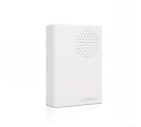 Timbre electrónico con cable para sistemas de 12 V - sonido Ding-Dong, carcasa compacta de ABS de 87 x 62 x 22 mm, compatible con control de acceso de 4 cables, color blanco (versión de cableado 12V)