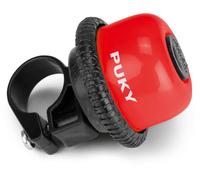 Puky Campana giratoria G20 para niños, diámetro de 20 mm, Tono Claro para Ruedas y Scooters, Timbre de Bicicleta Infantil de Marcha Suave con Recubrimiento de Polvo Robusto, Color Rojo