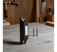 Timbre iluminado, timbre de puerta LED con cable de metal sólido con anillo iluminado para visibilidad con poca luz, reemplazo de montaje en pared resistente a la intemperie, CC 12-24 V, negro, 3.2 x