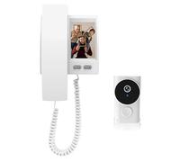 Timbre Inalámbrico 1080P con Cámara IP44 Videoteléfono Inalámbrico Con Pantalla IPS de 3.5» No Requiere WIFI Video Intercomunicador Trasero Visión Nocturna Infrarrojo Visión de Volumen Muy Alta: 35° T