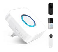 Timbre inalámbrico 3 en 1 para Ring & Blink y Google Nest Doorbell | Plug & Play, WiFi 2.4G, 5 volúmenes, 32 campanillas, indicadores LED, para tienda/hogar/oficina