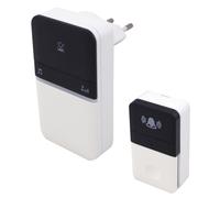 Timbre inalámbrico cinético, alcance de 100 m, fácil instalación, sin baterías; ideal para hogares y oficinas, mejora la comunicación.